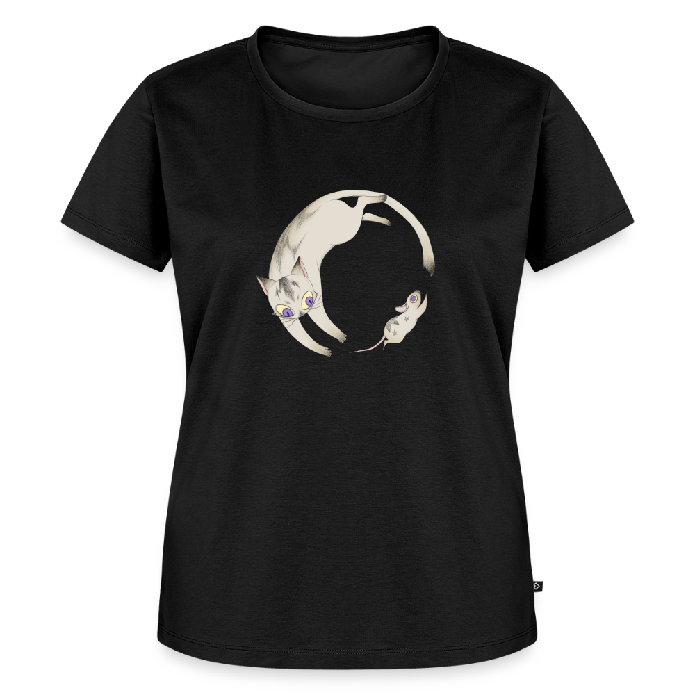 Endless Hunt – Katzen T-Shirt (Frauen) - Schwarz
