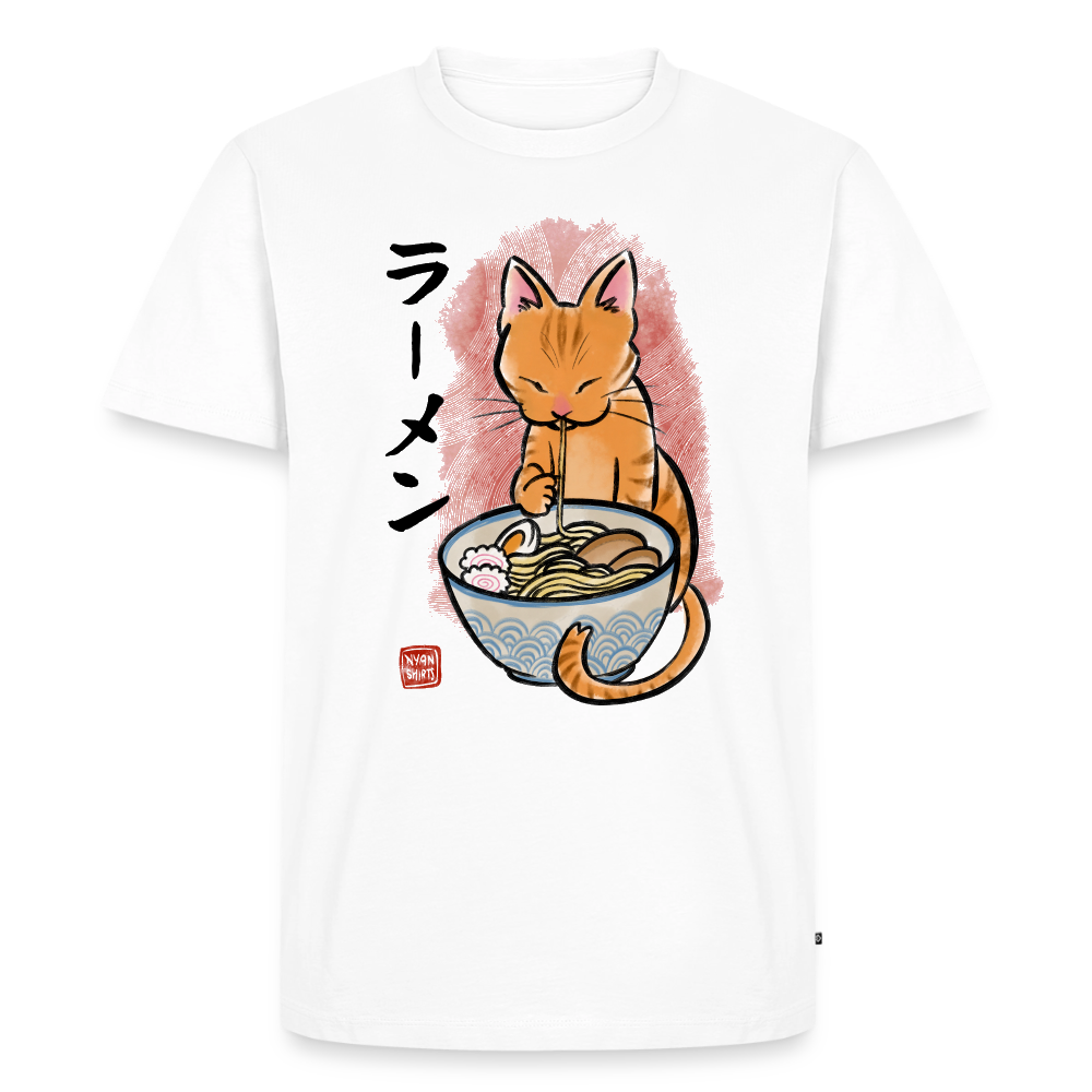 Ramen Cat – Katzen T-Shirt (Männer) - Weiß