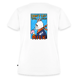 Don't cry over spilled milk – Katzen T-Shirt (Frauen) - Weiß