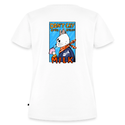 Don't cry over spilled milk – Katzen T-Shirt (Frauen) - Weiß